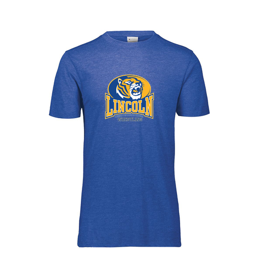 [FTSCUBRY-YS-LOGO3] Decker Youth Tri-Blend T-Shirt - Short Sleeve (Youth S, Royal, Logo 3)