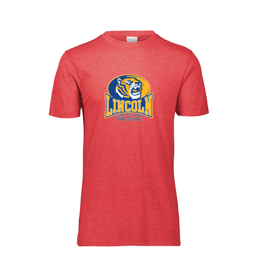 [FTSCUBRD-YS-LOGO3] Decker Youth Tri-Blend T-Shirt - Short Sleeve (Youth S, Red, Logo 3)