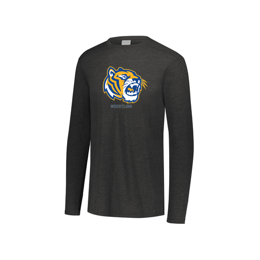 [FTLCUBBK-YS-LOGO2] Decker Youth Tri-Blend T-Shirt - Long Sleeve (Youth S, Black, Logo 2)