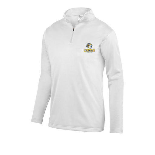 [FOLQFFWH-YS-LOGO1] Decker Youth FlexFleece 1/4 Zip (Youth S, White, Logo 1)