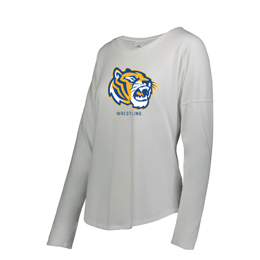 [3077.005.S-LOGO2] Ladies LS Ultra-blend T-Shirt (Female Adult S, White, Logo 2)