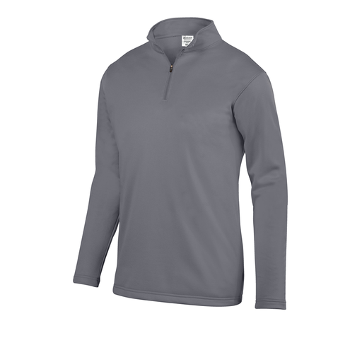 [DFW-FFQZ-GRY-AS-LOGO4] Decker Men's FlexFleece 1/4 Zip (Adult S, Gray, Logo 4)
