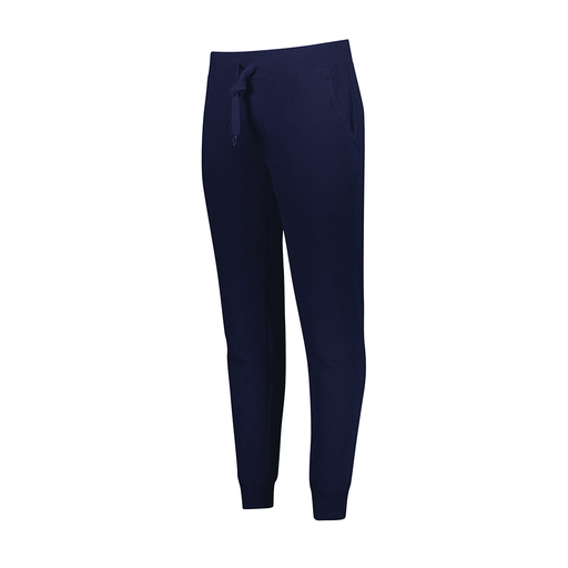 [229748.065.XS-LOGO4] Ladies 60/40 Fleece Jogger (Female Adult XS, Navy, Logo 4)