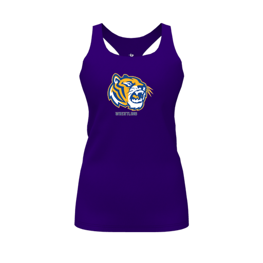 [FT0TRBPP-FYS-LOGO2] Decker Racerback Tank Top (Female Youth S, Purple, Logo 2)