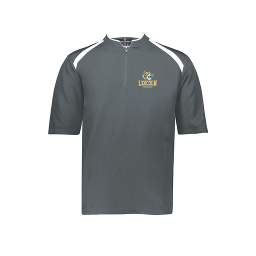 [229581-AS-GRY-LOGO1] Men's Dugout Short Sleeve Pullover (Adult S, Gray, Logo 1)